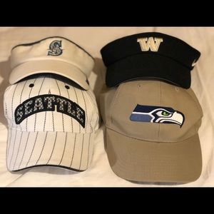 4 Local Seattle Teams Hats Bundles in Great Price